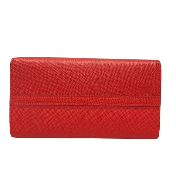 100% Authentic PRADA Monochrome Bag Red Saffiano Leather Handbag - Picture 5 of 14